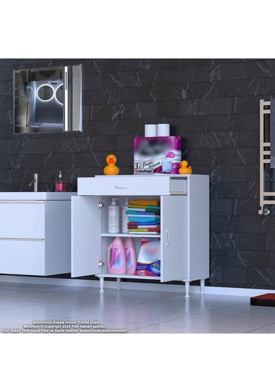 Eliusta Fre 75 Cm Çok Amaçlı Dolap 1 Raflı Tek Çekmeceli Banyo Mutfak Dolabı 75x88x32,5 Cm Organizer Dolap Beyaz Eliusta Fre 75 Cm Çok Amaçlı Dolap 1 Raflı Tek Çekmeceli Banyo Mutfak Dolabı 75x88x32,5 Cm Organizer Dolap Beyaz