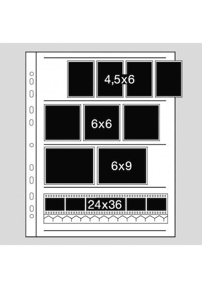 Kaiser Negatif Dosyalama Sayfaları 60 MM 4 Şerit (100) Acetate (2