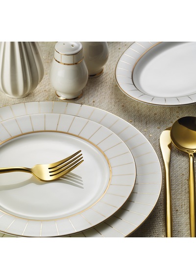 Evaliza Pavri Gold 32 Parça 6 Kişilik Yemek Takım Renkli