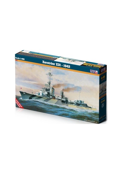 Mistercraft G055 1/400 Zerströer Z31 1942 Zırhlı Gemi Plastik Model Kiti