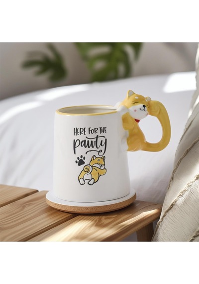 Aryıldz Tails Kedi Figürlü Kupa 545ml 278390 Beyaz - Sarı