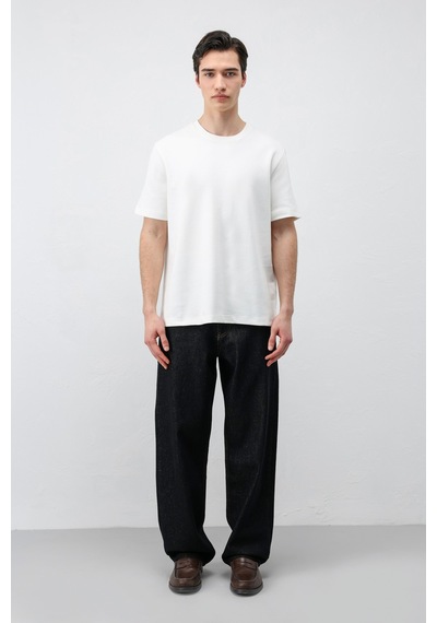 Antioch Regular Fit Basic Erkek T-shirt Ekru