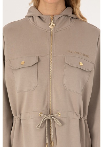 U.s. Polo Assn. Kadın Koyu Bej Sweatshirt 50309102-vr088 Koyu Bej