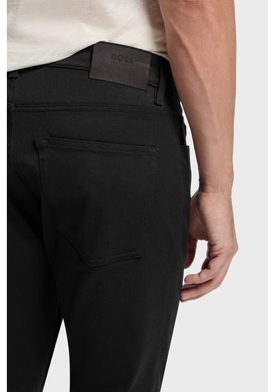 Boss Slim Fit Normal Bel Düz Paça Jeans Erkek Kot Pantolon 50556583 001 Siyah