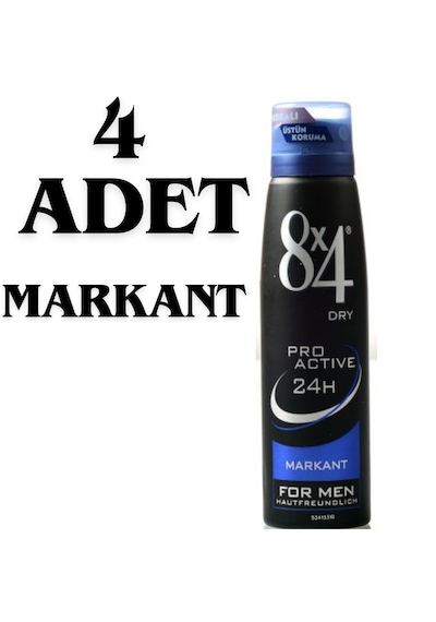 8x4 Markant Pudralı Erkek Sprey Deodorant 4 x 150 ML