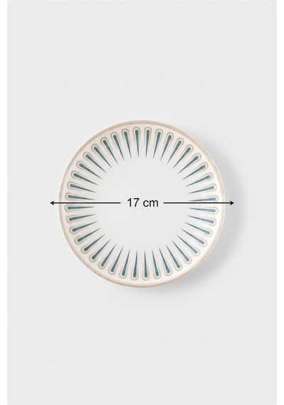 12'li Valencia Düz Tabak 17cm Dijital Sierra Rinart Krem
