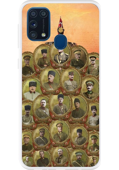Samsung Uyumlu Galaxy M31 Atatürk Ve Kurtuluş Savaşı Komutanları Baskılı Silikon Kılıf Renkli