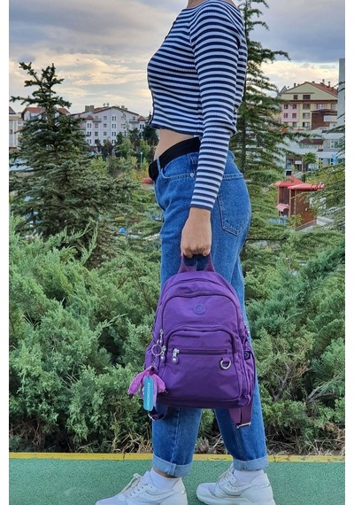 Duomino Mor Sırt Çantası Günlük Mini Boy By Nemo Group-Mor