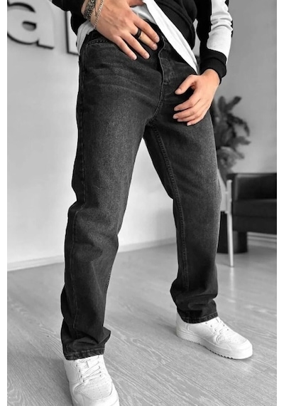 Siyah Baggy Pantolon-Erkek Siyah
