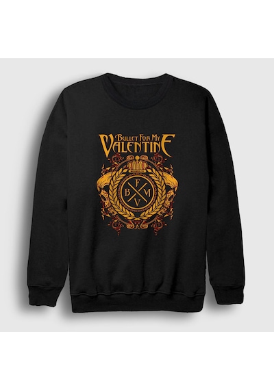 Presmono Unisex Bridgend Bullet For My Valentine Sweatshirt Siyah