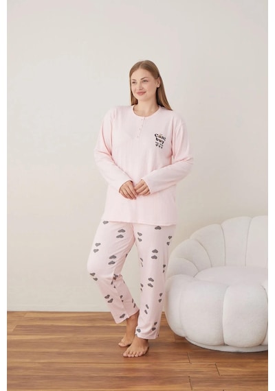 Boyraz Lindros Kadın Pamuklu Düğme Yaka Raporlu İnterlok Battal Pijama Takımı 05109 - 1 Adet Pembe Boyraz Lindros Kadın Pamuklu Düğme Yaka Raporlu İnterlok Battal Pijama Takımı 05109 - 1 Adet Pembe