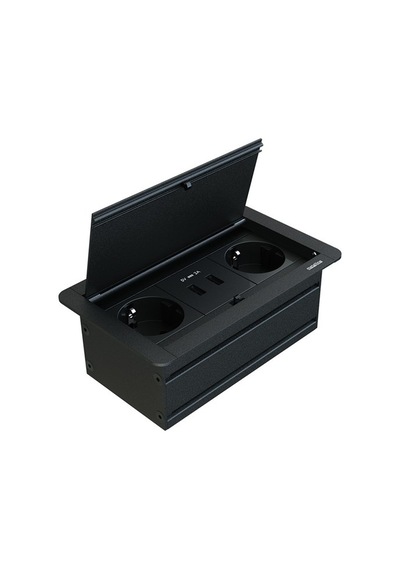 Metalline® Klip-line Bas-Aç Priz Sistemi Usb - Siyah