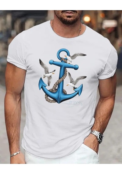Panda Baskı Tekstil Çapa Özel Tasarım Baskılı Oversize Tshirt Beyaz