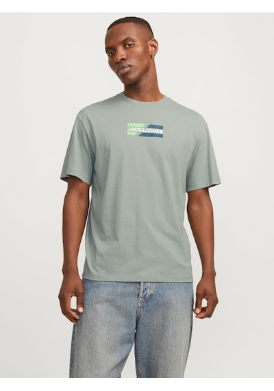 Jack & Jones Jack&jones Jjecorp Graphıc Tee Erkek T-shirt 12268415 Iceberg Green Yeşil