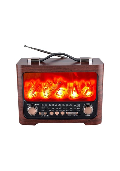 Çeşithane Eletree Fp-821 Retro Taşınabilir Radyo - Alev Işığı Efektli, Fm/am/sw 3 Bantlı, Usb Ve Tf