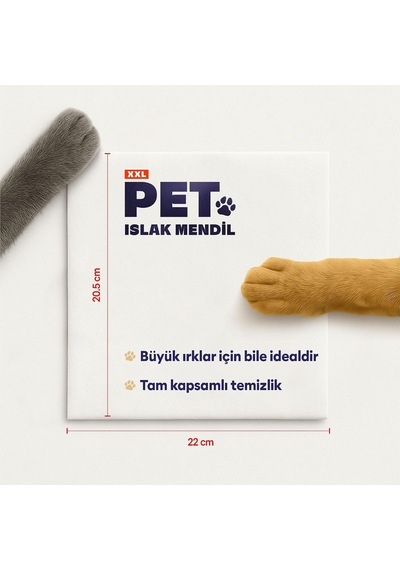 Köpekler Ve Kediler İçin Evcil Hayvan Mendilleri, Nazik Bakım Ve Temizlik Mendilleri, Patiler, Tüyler Ve Yüz İçin