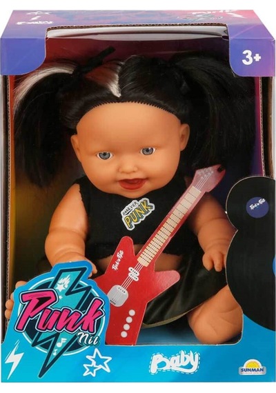 Punk Nil Bebek 23 Cm 23495 Siyah Iki Kulak Saçlı