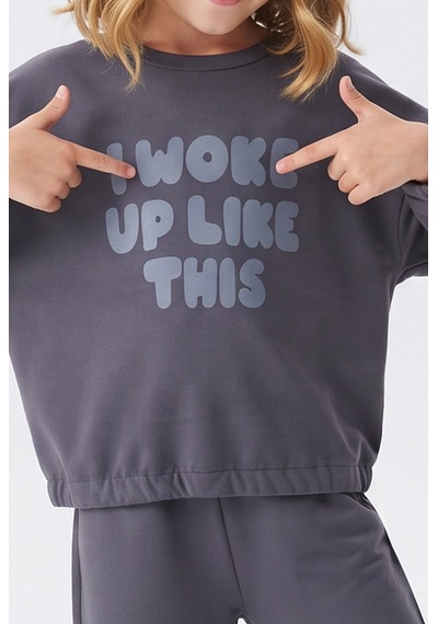 Alkın Kids 3-8 Yaş Kız Çocuk %100 Pamuk Süprem Penye Kumaş Baskılı Sweatın Eteği Lastiikli Uzun Kolu Bol Paçalı Pijama Takımı Gri Alkın Kids 3-8 Yaş Kız Çocuk %100 Pamuk Süprem Penye Kumaş Baskılı Sweatın Eteği Lastiikli Uzun Kolu Bol Paçalı Pijama Takımı Gri
