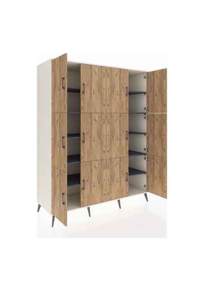 Kronos Gardrop 10 Raflı 12 Kapaklı 176x59x221 Aytaşı-çam/antrasit Çam/antrasit Kronos Gardrop 10 Raflı 12 Kapaklı 176x59x221 Aytaşı-çam/antrasit Çam/antrasit