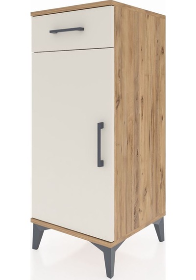 Hyperion Komodin Tek Raflı Tek Çekmeceli Tek Kapaklı 44x44x106 Çam-aytaşı Atlas Çam