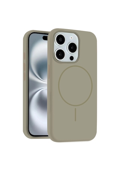 Joko Apple iPhone Uyumlu iPhone 15 Pro Max Kılıf Jully Magsafe Kapak - Çöl Titanyum Renkli
