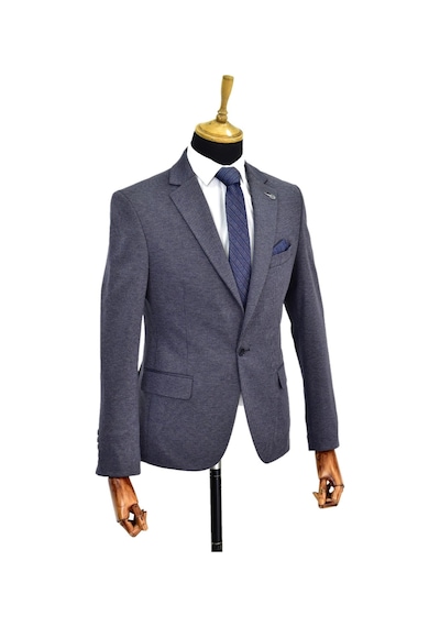 Erkek Tek Spor Ceket Çift Yırtmaçlı Bgl-st04566 Lacivert
