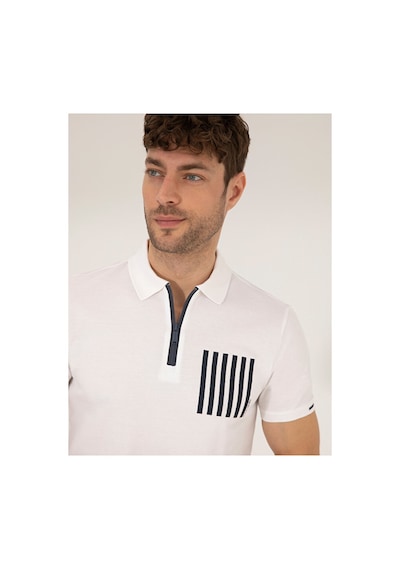 Pierre Cardin Slim Fit Fermuarlı Polo Yaka Tişört 50263932-vr013 Renkli