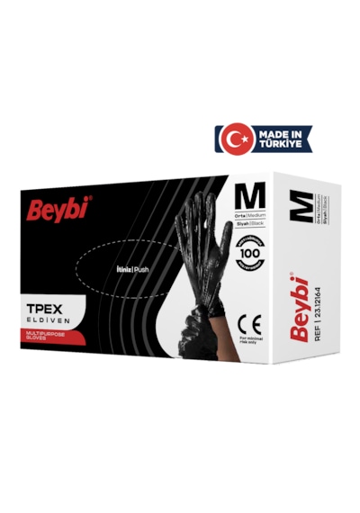 Beybi Tpex Eldiven Siyah 100'lü