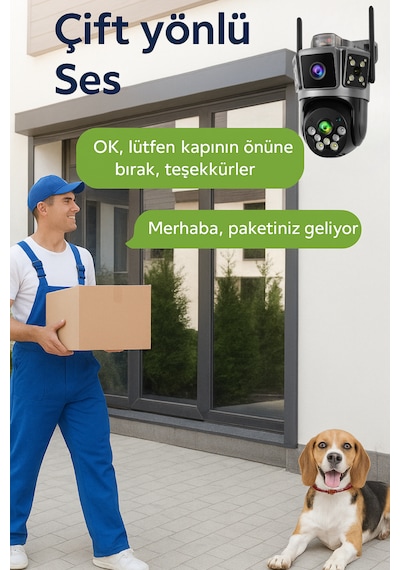 Sim Kartlı Solar Panelli Hareket Sensörlü Güvenlik Kamerası