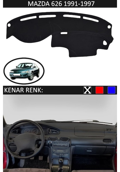 Guerrıno Torpido Koruma Halısı Siyah Kenar Renk Siyah Mazda 626 1991-1997 İle Uyumlu Genel