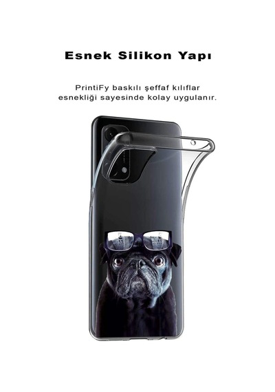 Huawei P20 Pro İle Uyumlu 1mm Slim Fit Köpek 3 050f Baskılı Şeffaf Kılıf