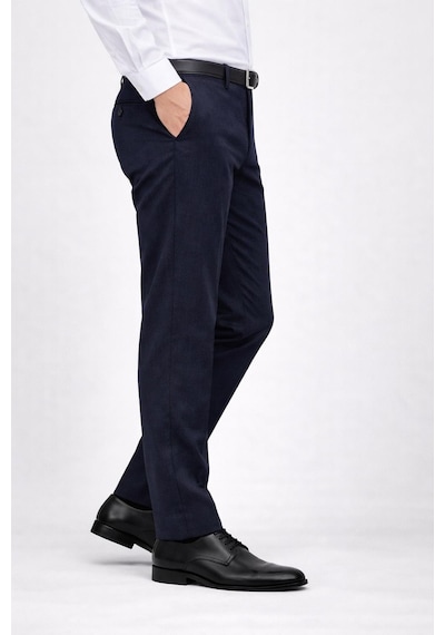 Classics Men Caserta Klasik Fit Likralı Erkek Kanvas Pantolon - 7518 Lacivert