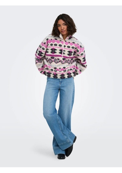 Only Anne Aztec Teddy Kadın Sweatshirt 15267415 Birch