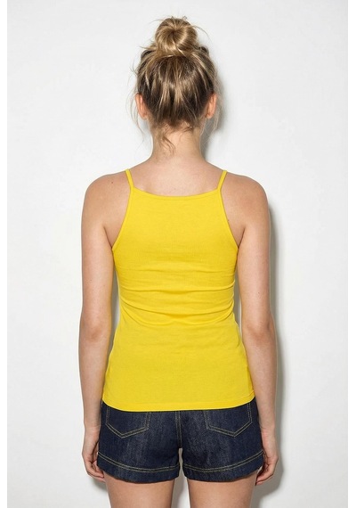 Shade Kadın Halter Yaka Saran Basic Bluz 60251253 - Sarı