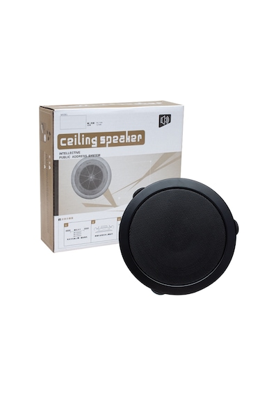 Ayt Magicvoice Mv-18042 12 Cm 6 Watt Siyah Trafolu Metal Kasa Alçıpan Hoparlörü Delik Çapı 15 Cm