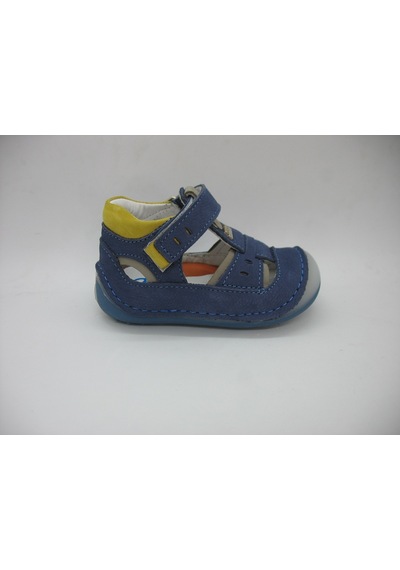 Angelokids Perlina 01102 Doğal Deri Ortopedik Ilk Adım Ayakkabısı 18-21 (429128236) Mavi
