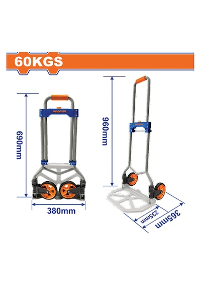 Wadfow Katlanır Taşıma Arabası 60 Kg Taşıma Kapasitesi