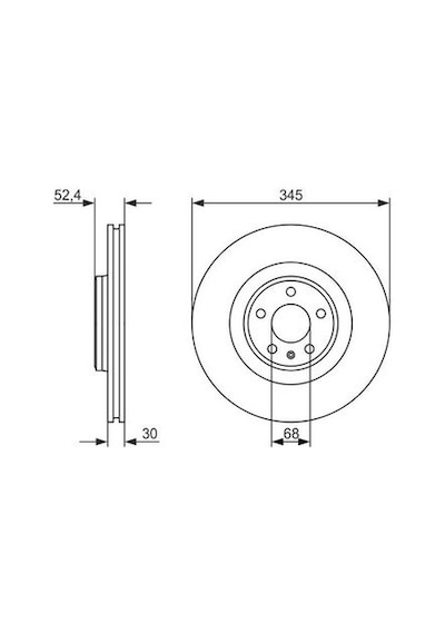 Audi A4 2.0tfsı 2008-2013 Bosch Ön Disk 345mm 2 Adet