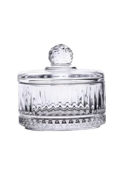 Kristal Kapaklı Cam Şekerlik Cam Lokumluk Kesme Cam Lüx Şekerlik 10cm 10.5cm - 4 Model 06646 Genel