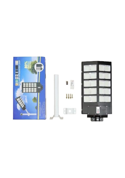 300w Solar Hareket Sensörlü Bahçe Aydınlatması 6 Led Panel Lamba, Güneş Enerjili, Kumandalı 3modlu