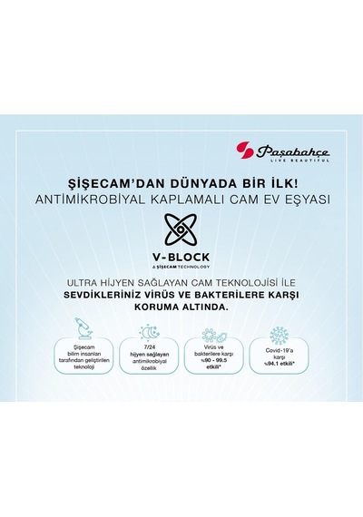 Paşabahçe Allegra V-Block Ayaklı Kadeh - Ayaklı Bardak 6 Lı 490Cc
