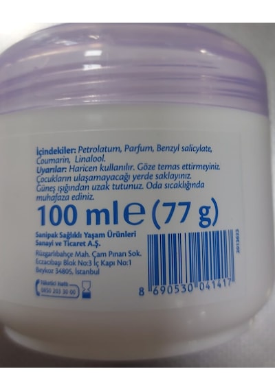 Uni Baby Vazelin Yoğun Nemlendirici Bebek Vücut Bakım Kremi 100 Ml X 2 Adet