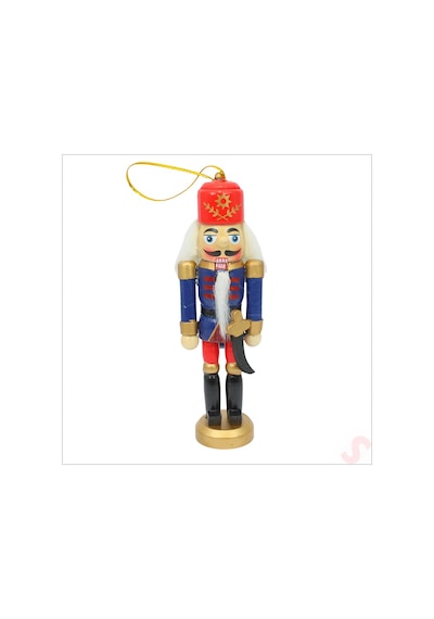 Kurşun Asker, Ahşap Fındıkkıran 13cm - Kılıçlı Lacivert