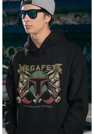 Sevbano Megadeth Rock Metal Baskılı Unisex Oversize Hunting Is My Busines Siyah