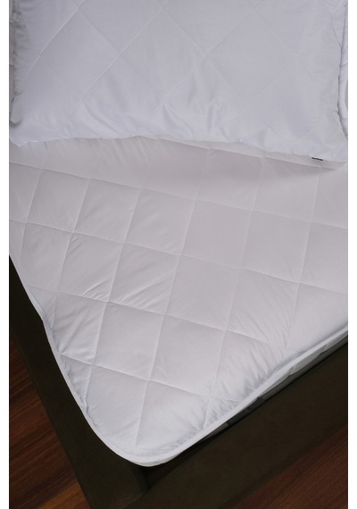 Qutio Serisi Çift Kişilik Kapitone Sıvıgeçirmez Yatak Koruyucu Alez 180x200cm Beyaz