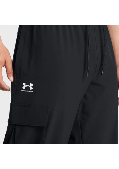 Under Armour Vibe Woven Cargo Erkek Siyah Polo Yaka Tişört