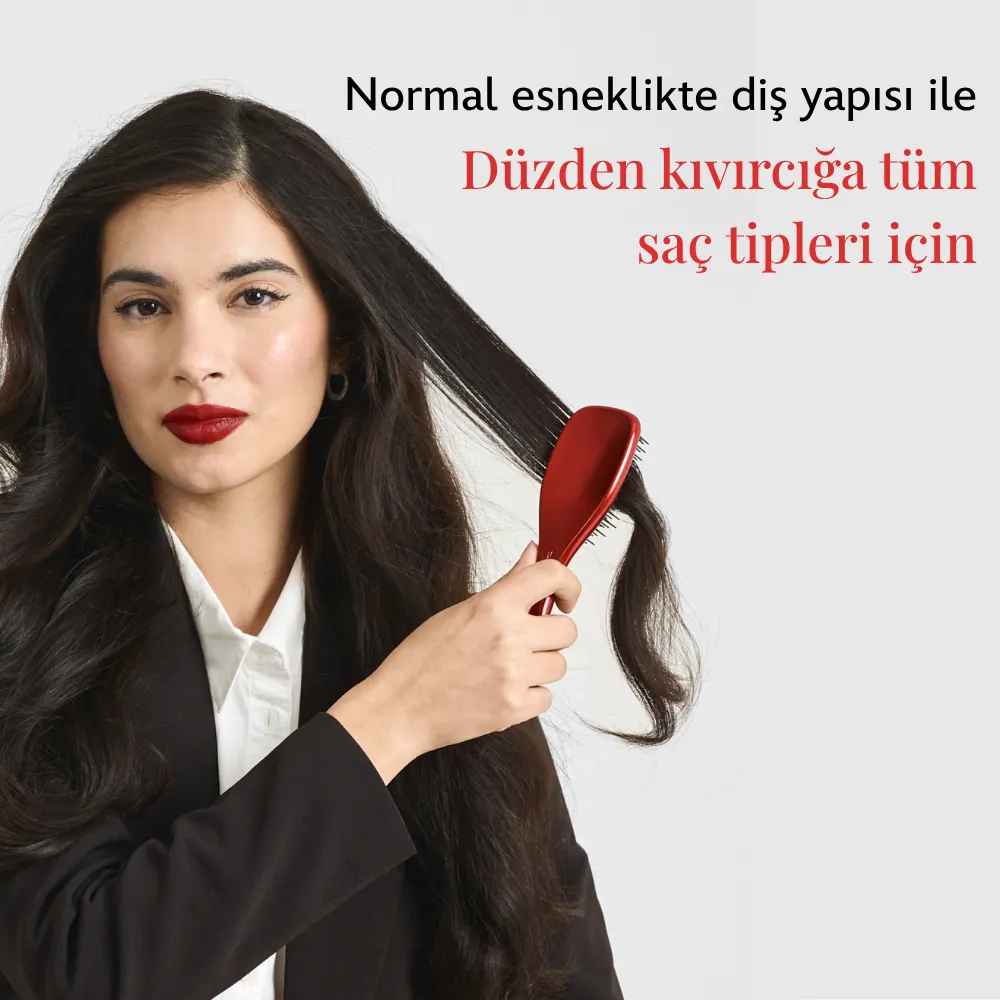 The Devil Wears Prada Ultimate Detangler Kırmızı Chrome Saç Fırçası-tarak / Mini Boy Tangle Teezer