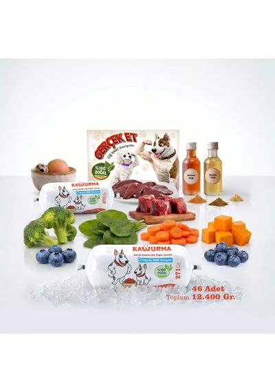 Kavurma Pişmiş Barf Köpek Maması 12.4 Kg - 271 G X 46