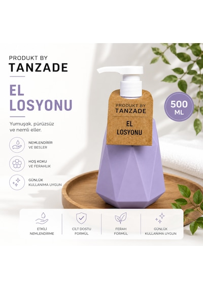 Produkt By Tanzade Nemlendirici El Losyonu 500 Ml Lavanta Ferahlığı, Cilt Dostu Günlük Bakım