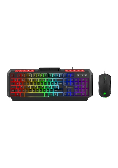 Knight Km-11b Rainbow Aydınlatmalı Kablolu Oyuncu Klavye & Rgb Mouse Set - Siyah